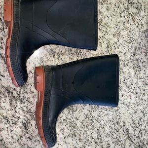 EUC Gender neutral black rubber boots